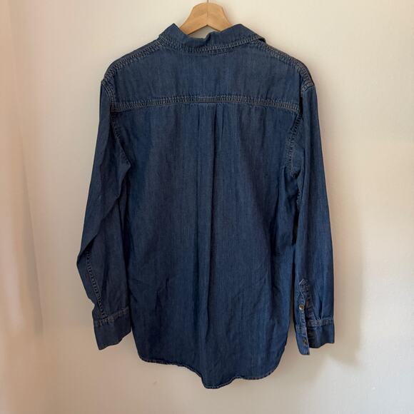 Free People Oversized Denim Shirt C019 - Picture 3 of 4